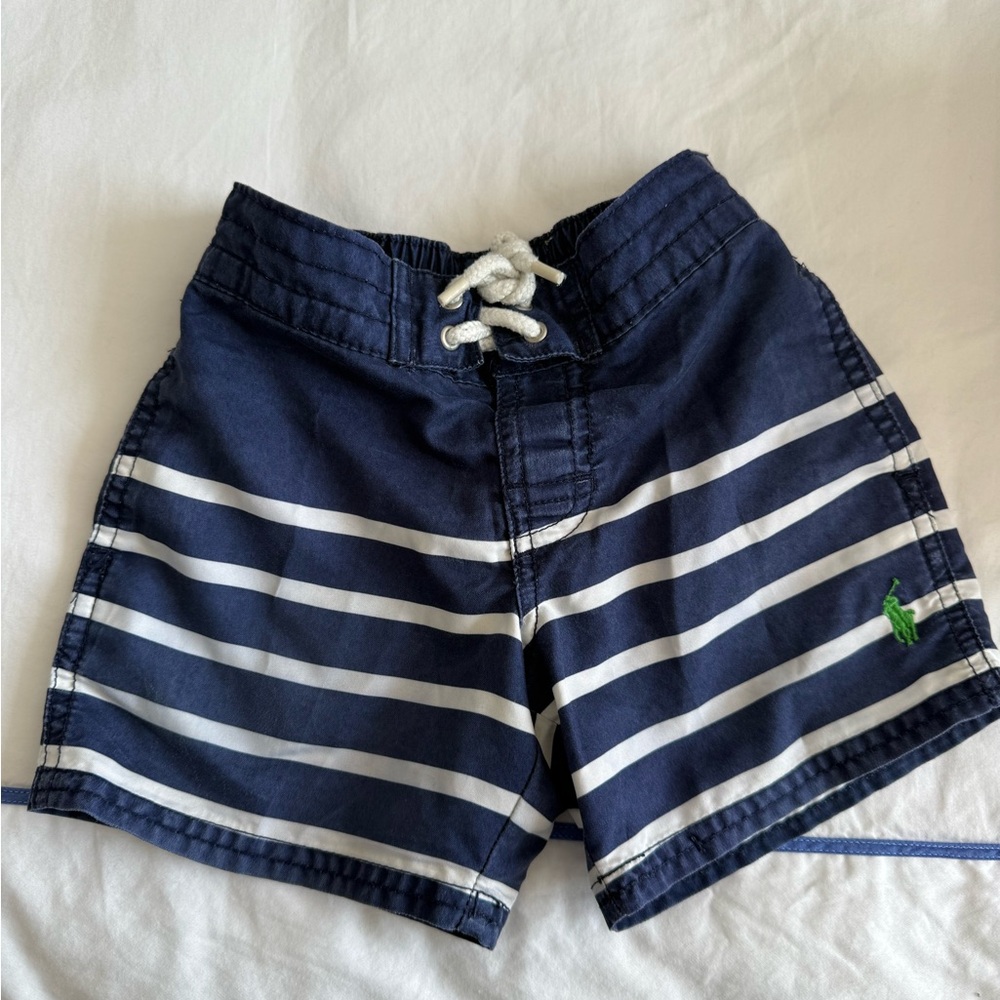 Polo by Ralph Lauren Kids Navy Shorts with White Stripes